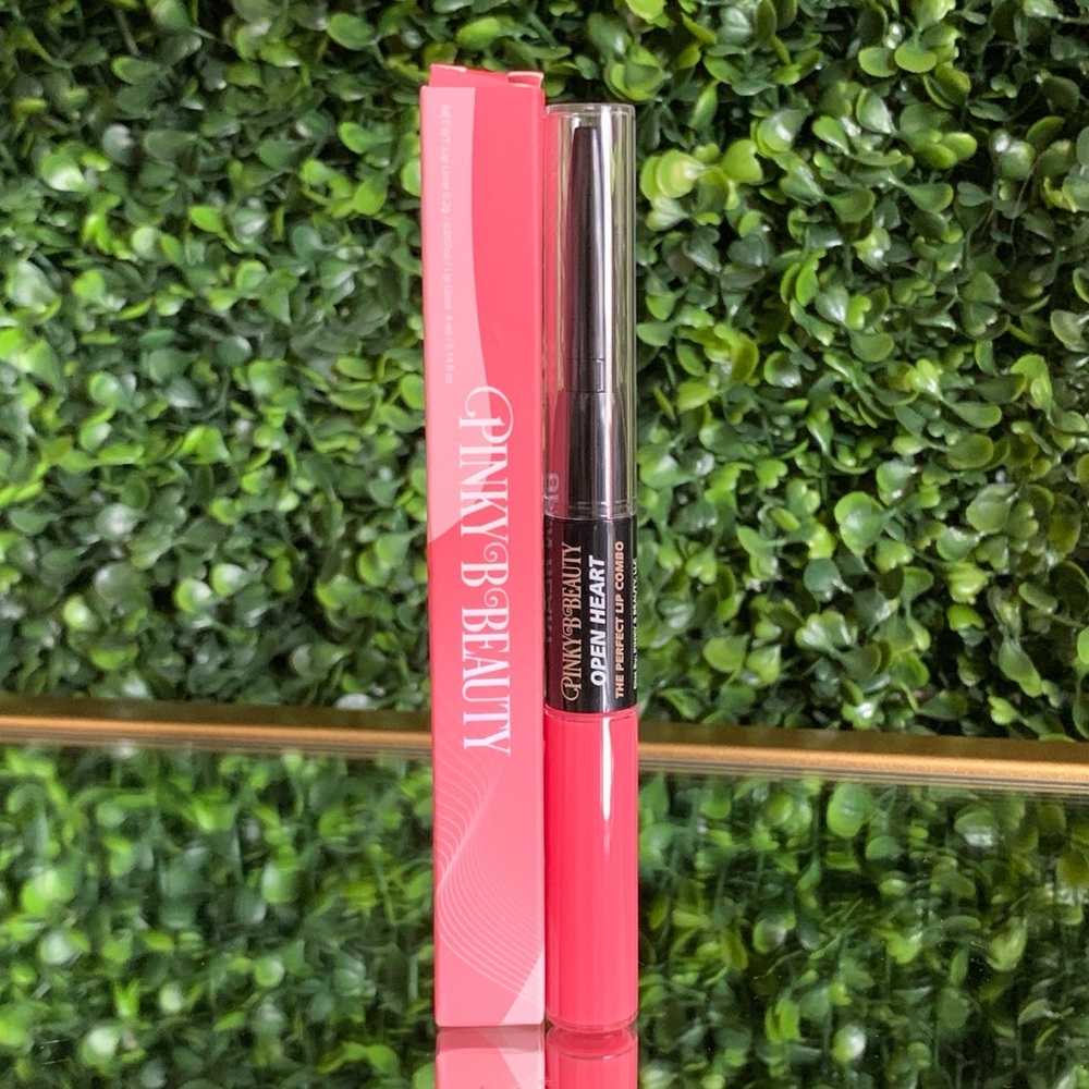 Pinky B OPEN HEART The Perfect Lip Combo Duo | NEW | Candy Pink | Pinky B Beauty